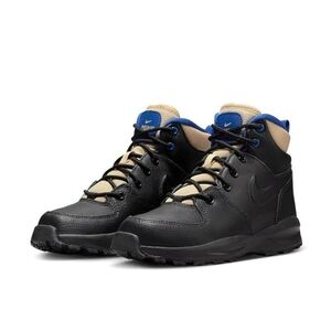 Nike Manoa Black and Blue Outdoor Boots Size Boys 5.5 Or Womens 7